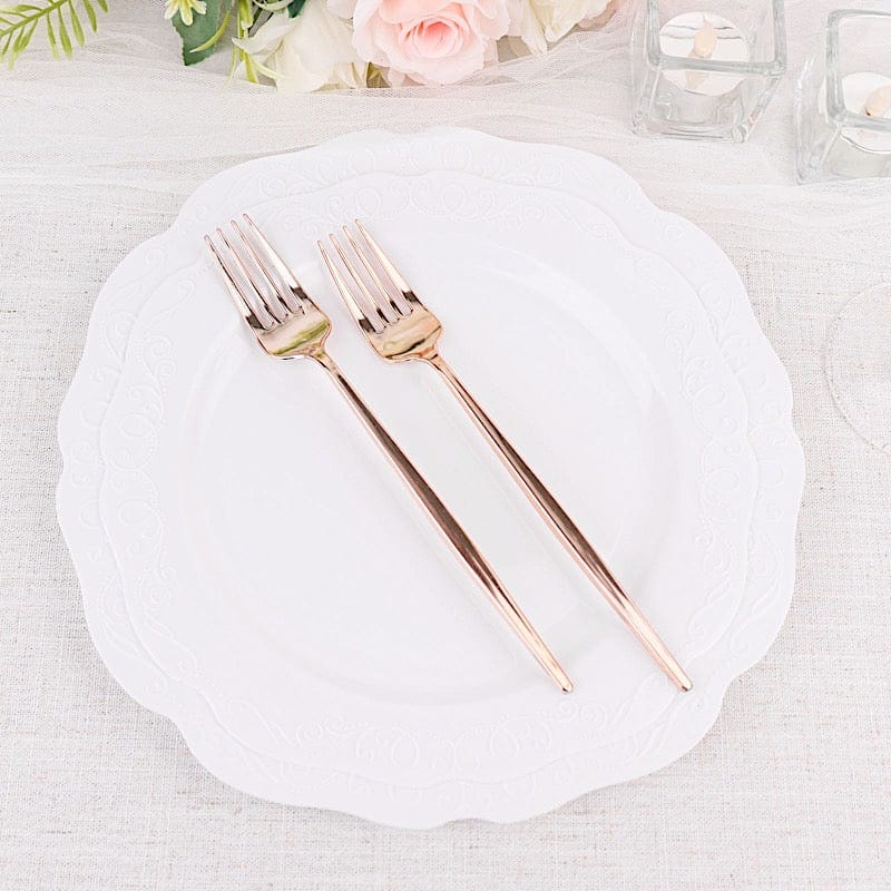 24 Heavy Duty Plastic Forks 8 in Disposable Cutlery