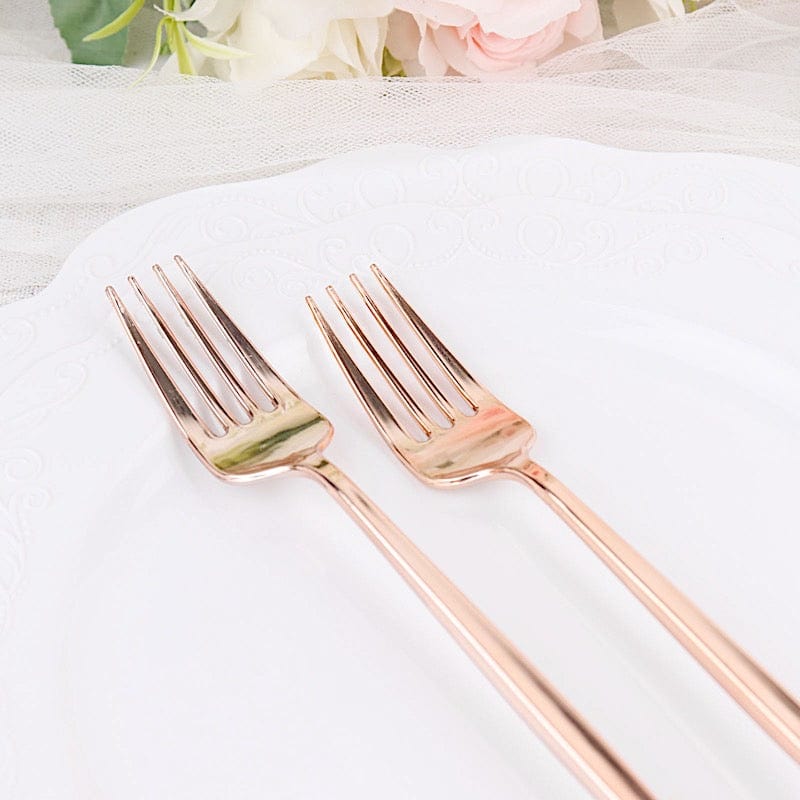 24 Heavy Duty Plastic Forks 8 in Disposable Cutlery