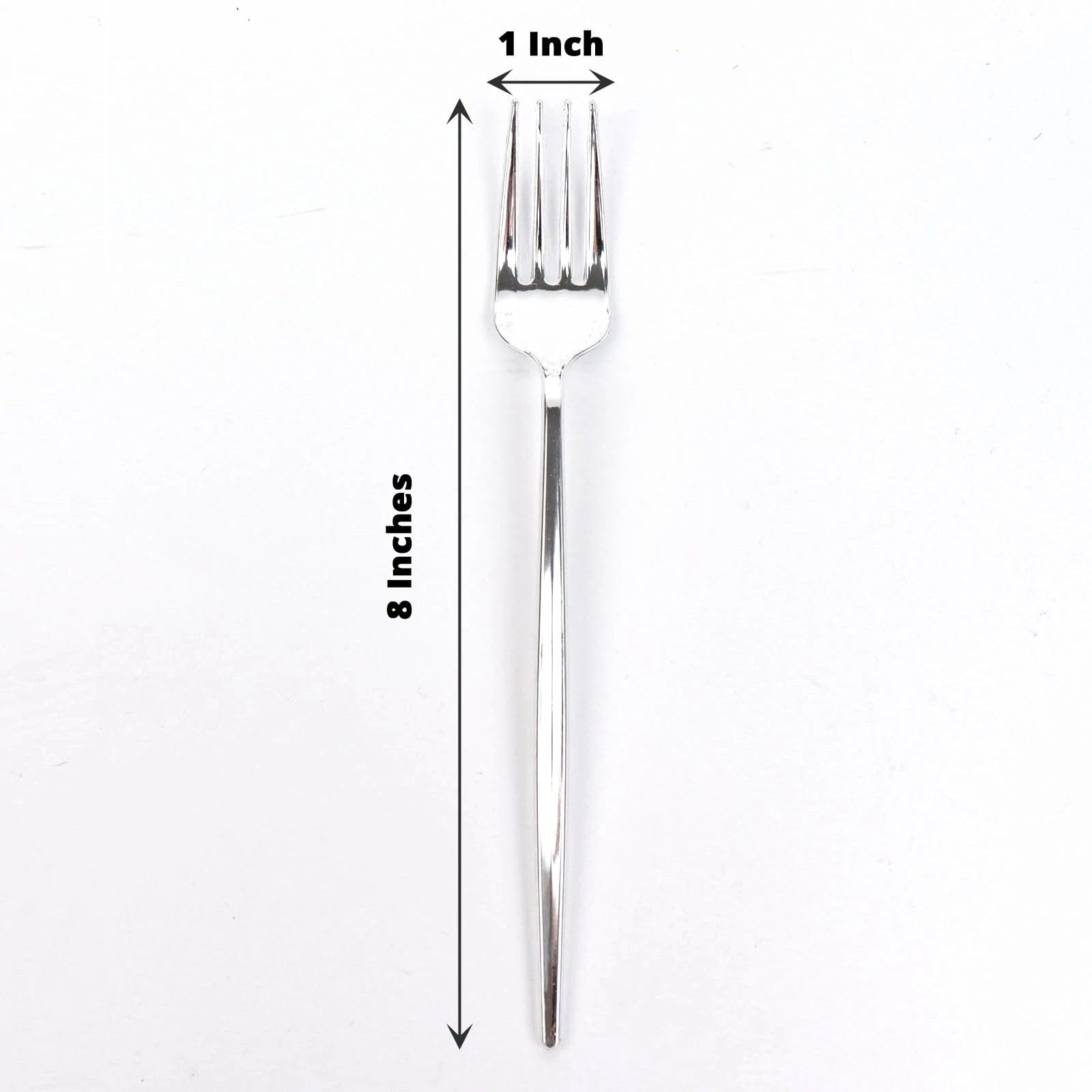 24 Heavy Duty Plastic Forks 8 in Disposable Cutlery