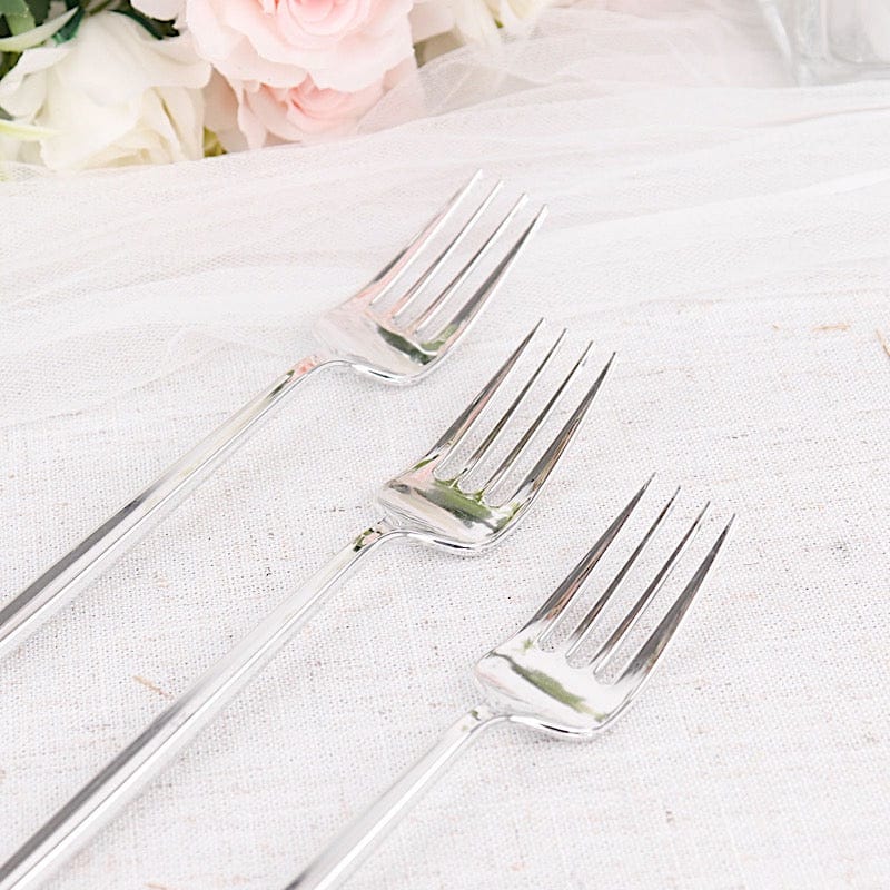 24 Heavy Duty Plastic Forks 8 in Disposable Cutlery