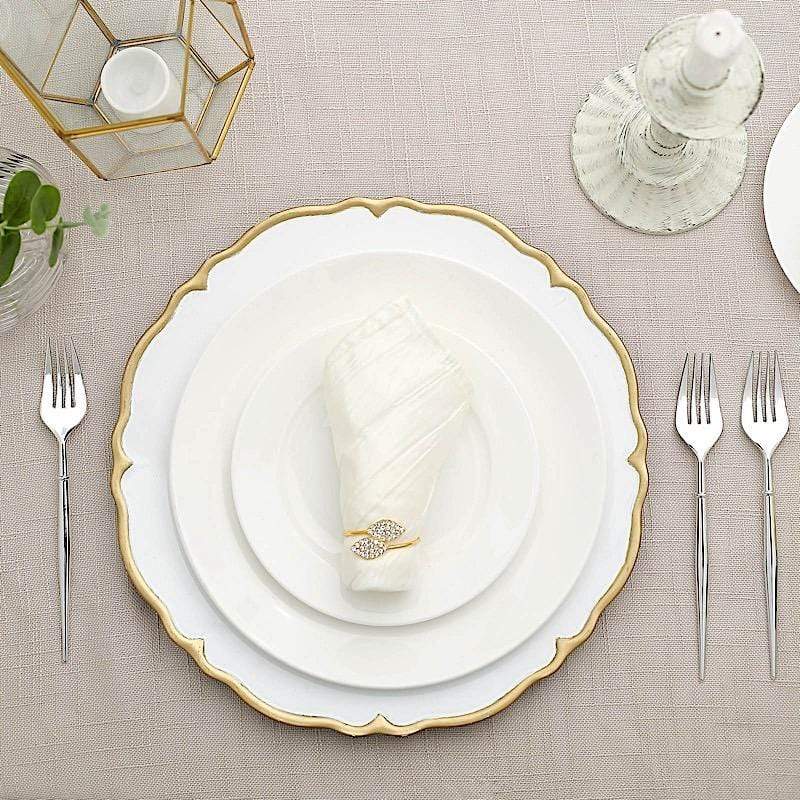 24 Metallic 8 in Plastic Forks Disposable Cutlery