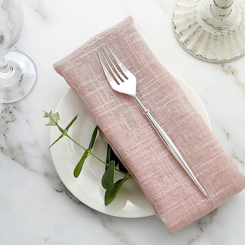 24 Metallic 8 in Plastic Forks Disposable Cutlery