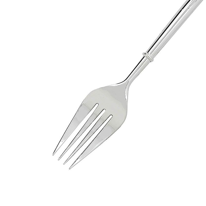 24 Metallic 8 in Plastic Forks Disposable Cutlery