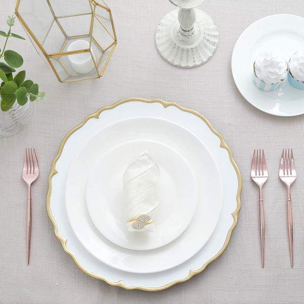 24 Metallic 8 in Plastic Forks Disposable Cutlery