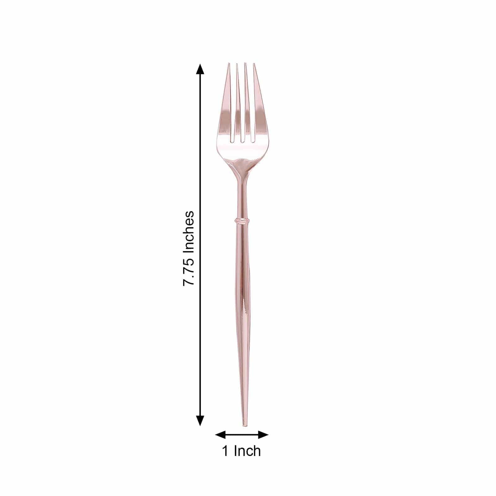 24 Metallic 8 in Plastic Forks Disposable Cutlery