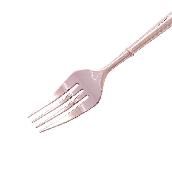 24 Metallic 8 in Plastic Forks Disposable Cutlery