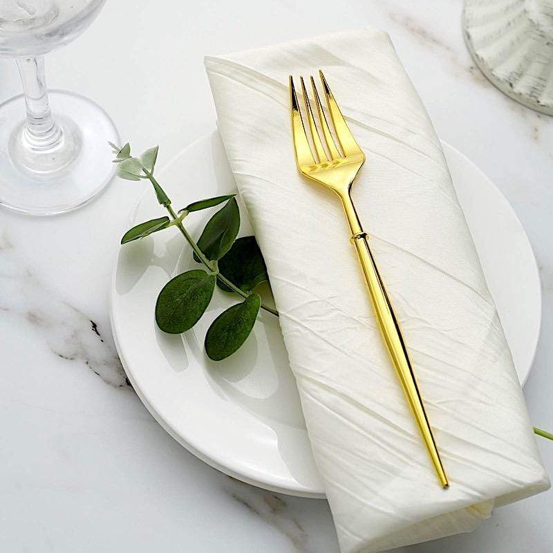 24 Metallic 8 in Plastic Forks Disposable Cutlery