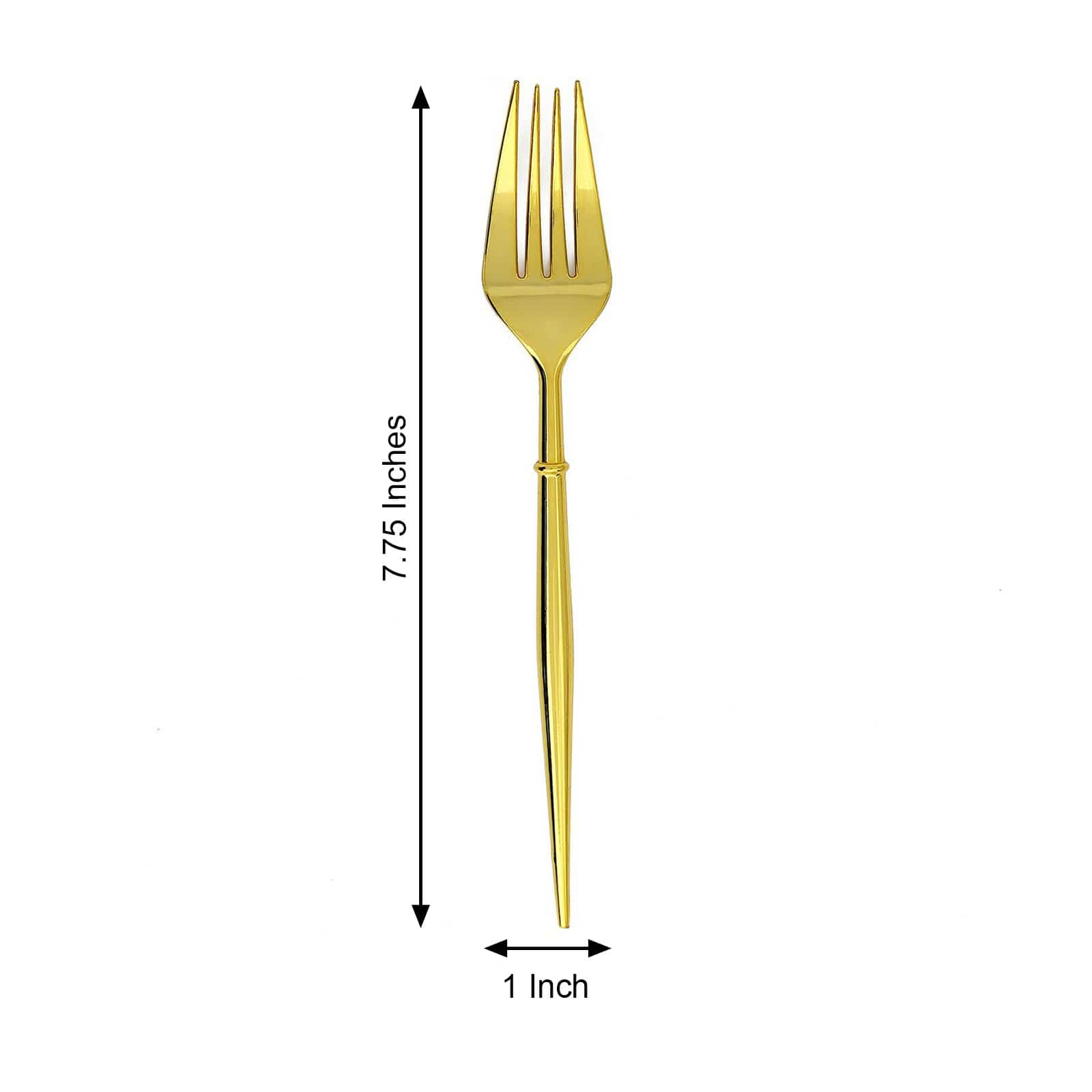 24 Metallic 8 in Plastic Forks Disposable Cutlery
