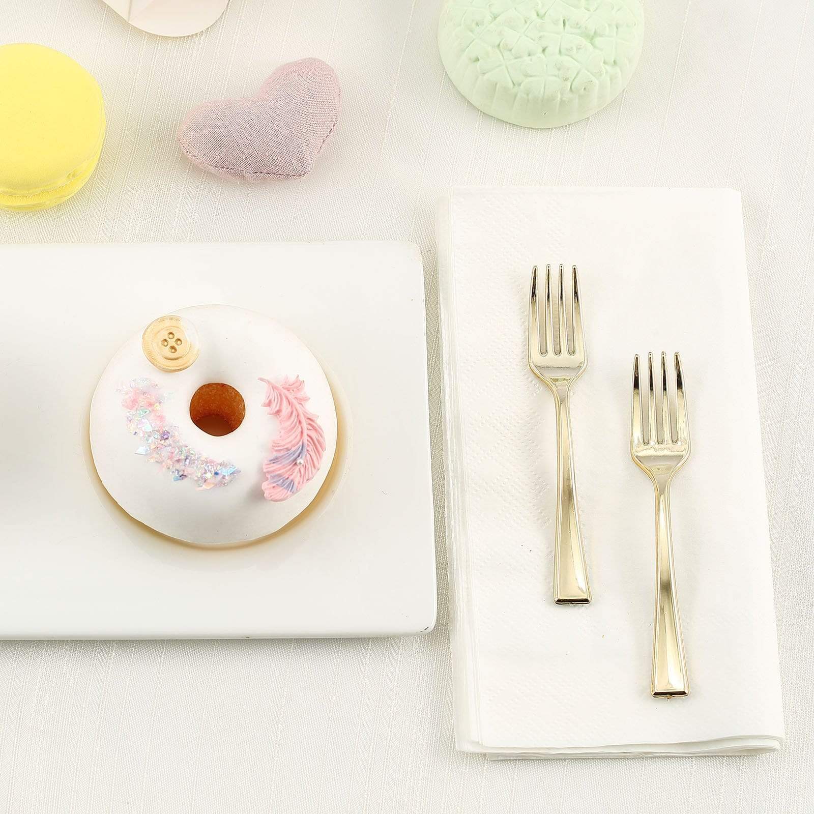 24 pcs 4 in long Disposable Plastic Party Appetizer Forks