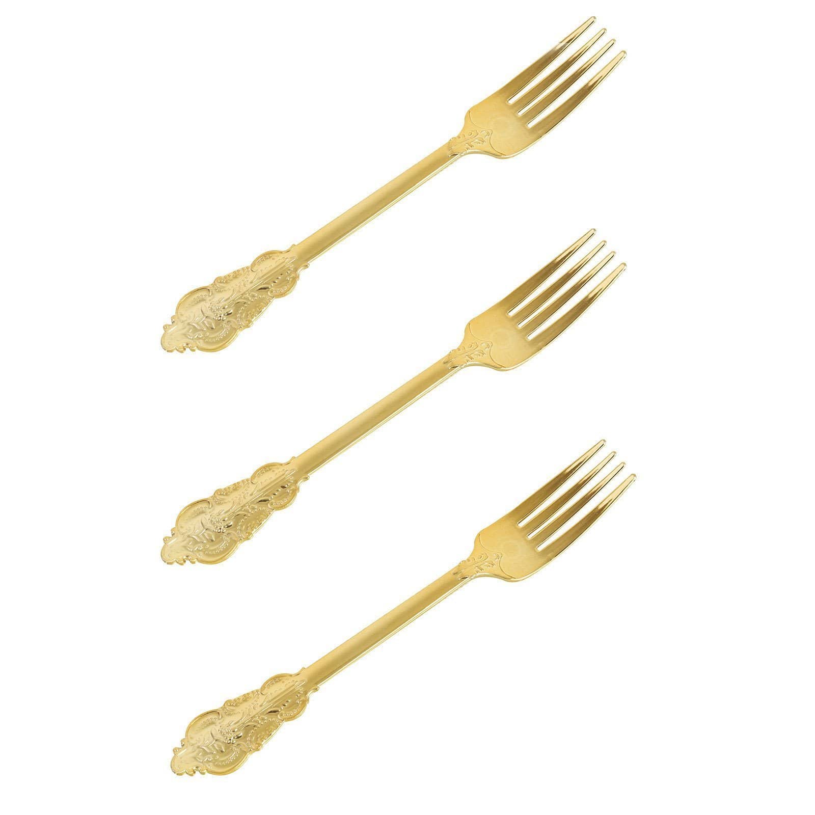 24 pcs 8 in long Metallic Disposable Plastic Party Forks