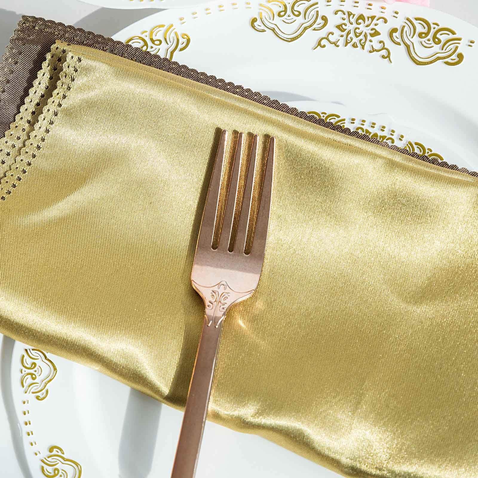 24 pcs 8 in long Metallic Disposable Plastic Party Forks