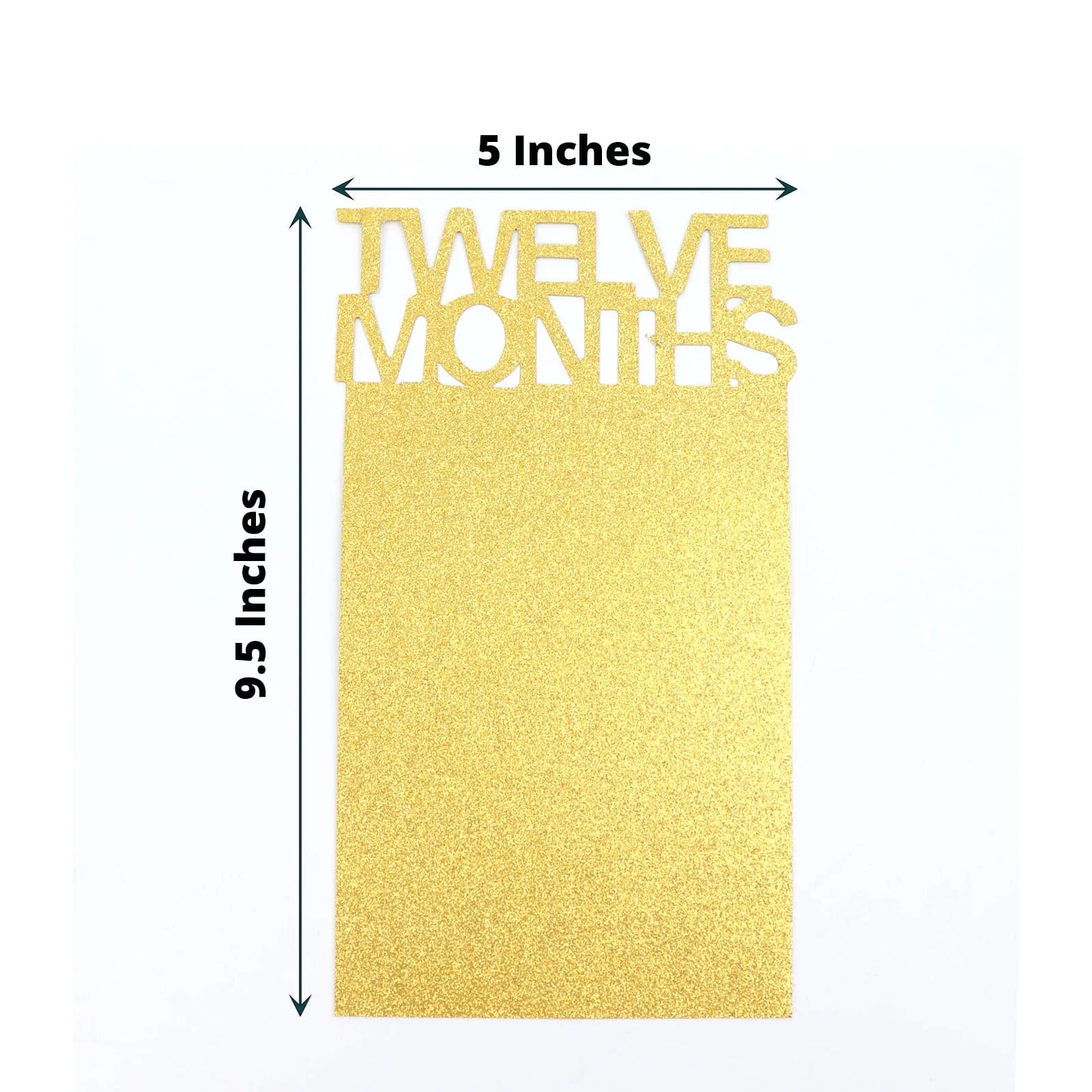 5.5 feet Gold Baby Month Milestone Paper Hanging 1st Birthday Party Garland