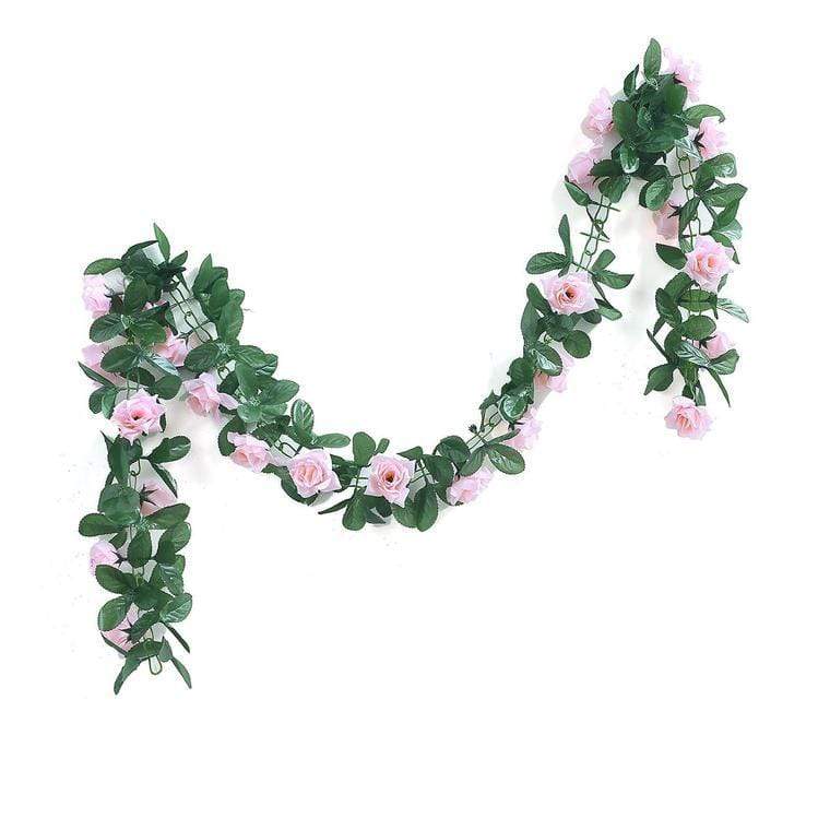 6 feet 3D Chain Garland with Silk Roses