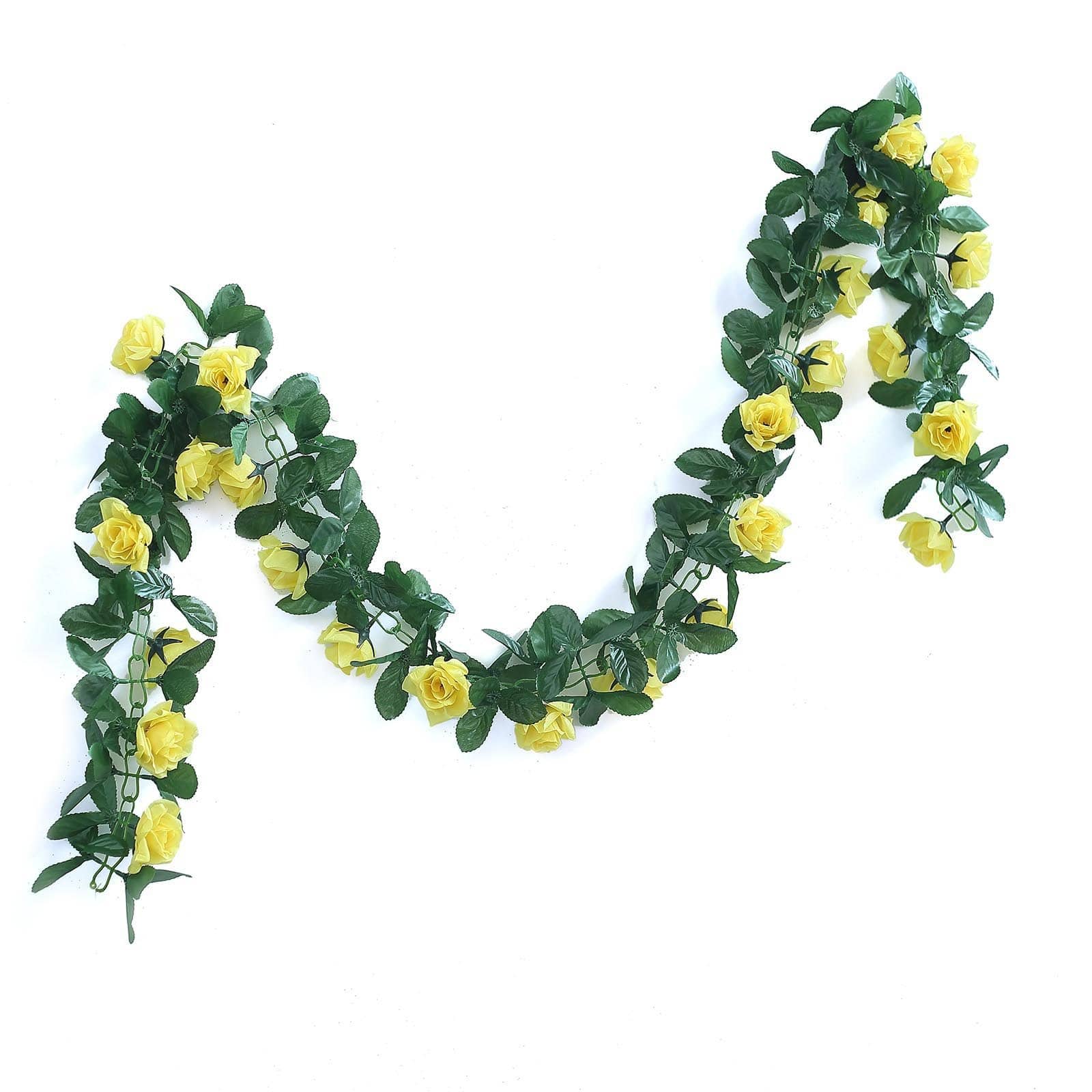 6 feet 3D Chain Garland with Silk Roses