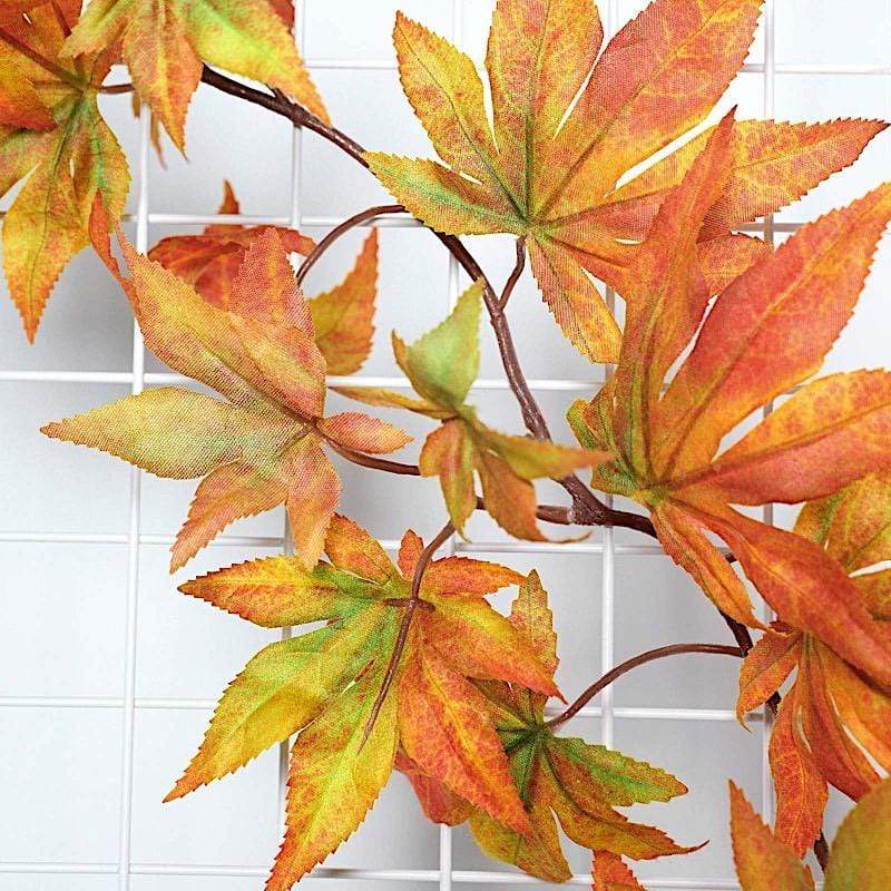 70 in Artificial Fall Maple Leaf Garland Faux Autumn Foliage