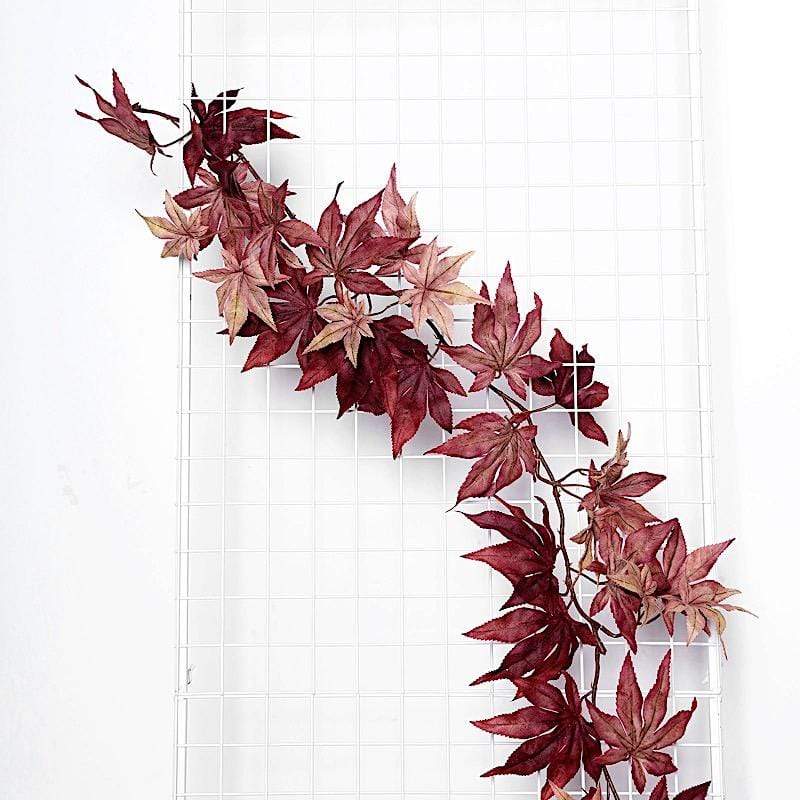 70 in Artificial Fall Maple Leaf Garland Faux Autumn Foliage