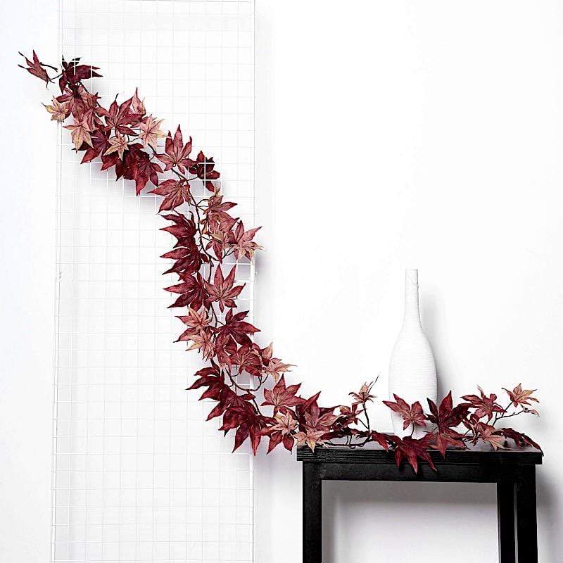 70 in Artificial Fall Maple Leaf Garland Faux Autumn Foliage