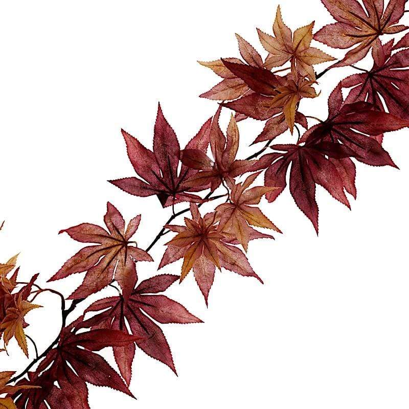 70 in Artificial Fall Maple Leaf Garland Faux Autumn Foliage