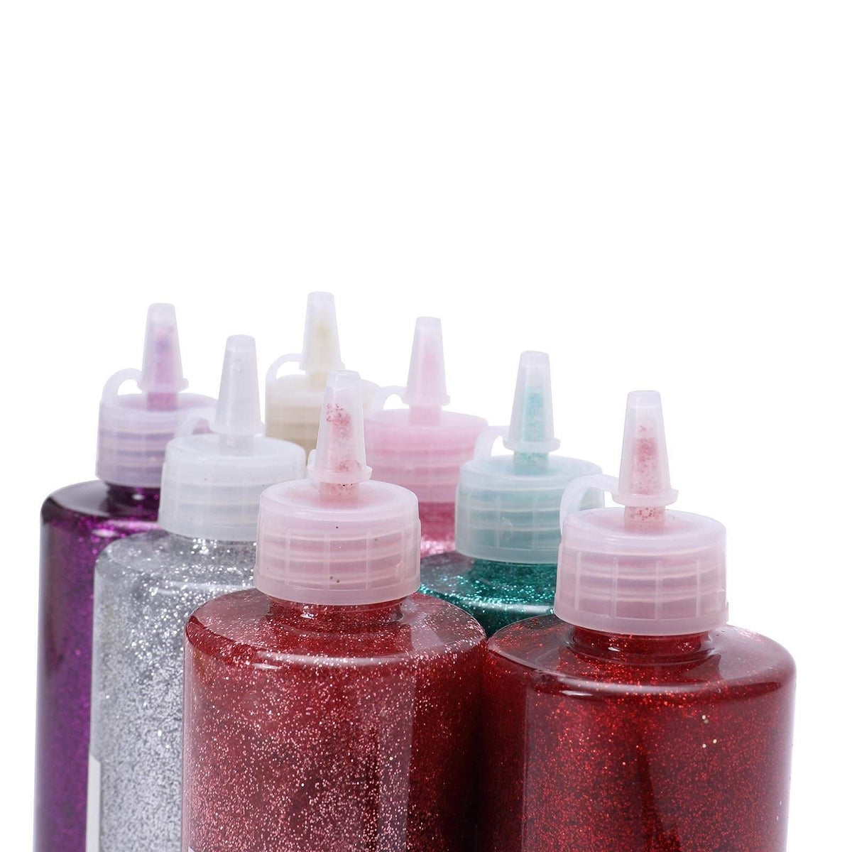 Glitter - Fine Glitter and Modge Podge Set - 5 Colors of 4oz Craft Glitter  Shaker Bottles with 8oz Craft Glue Gloss Finish - Great Glitter for Resin