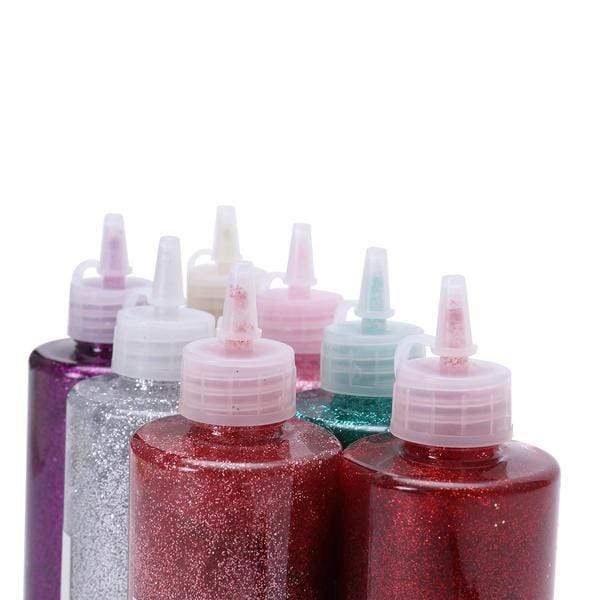 Glitter Glue 3 bottles 4oz each Red Blue Pink for Slime Imagine Brand Free  Ship