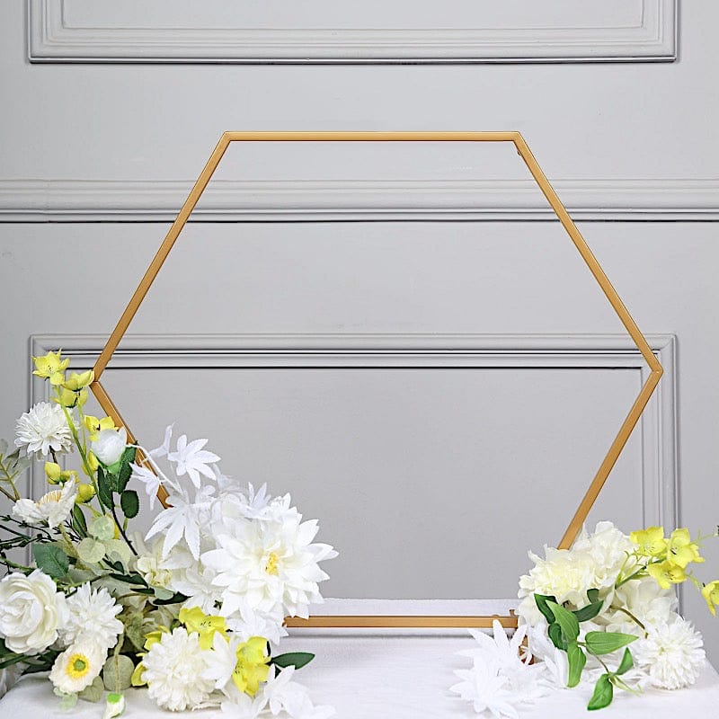 Custom Gold Hexagonal Pressed Flower Frame