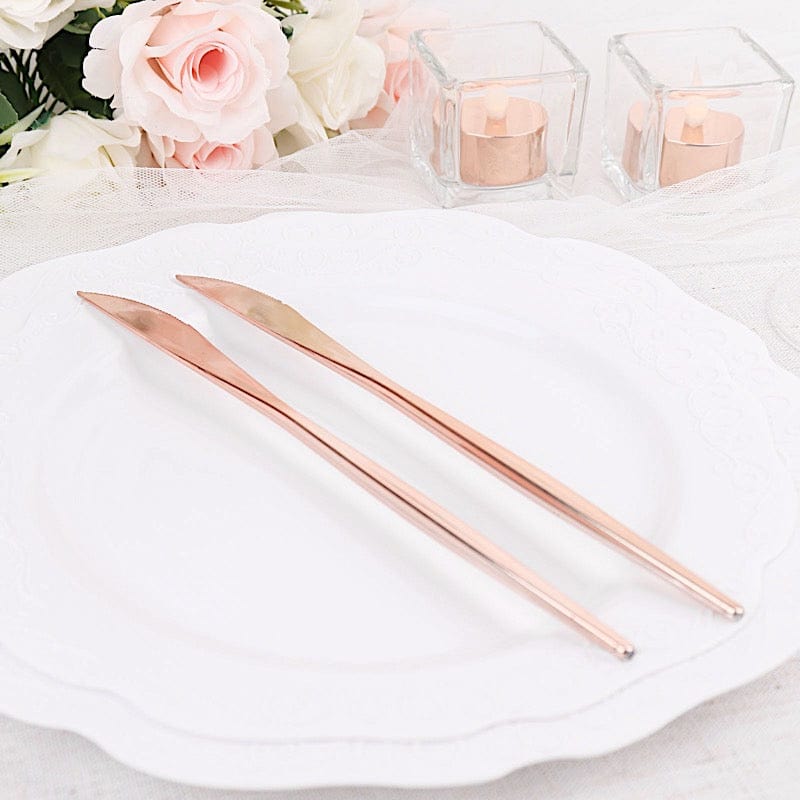 24 pcs 8 in Heavy Duty Plastic Knives Disposable Cutlery