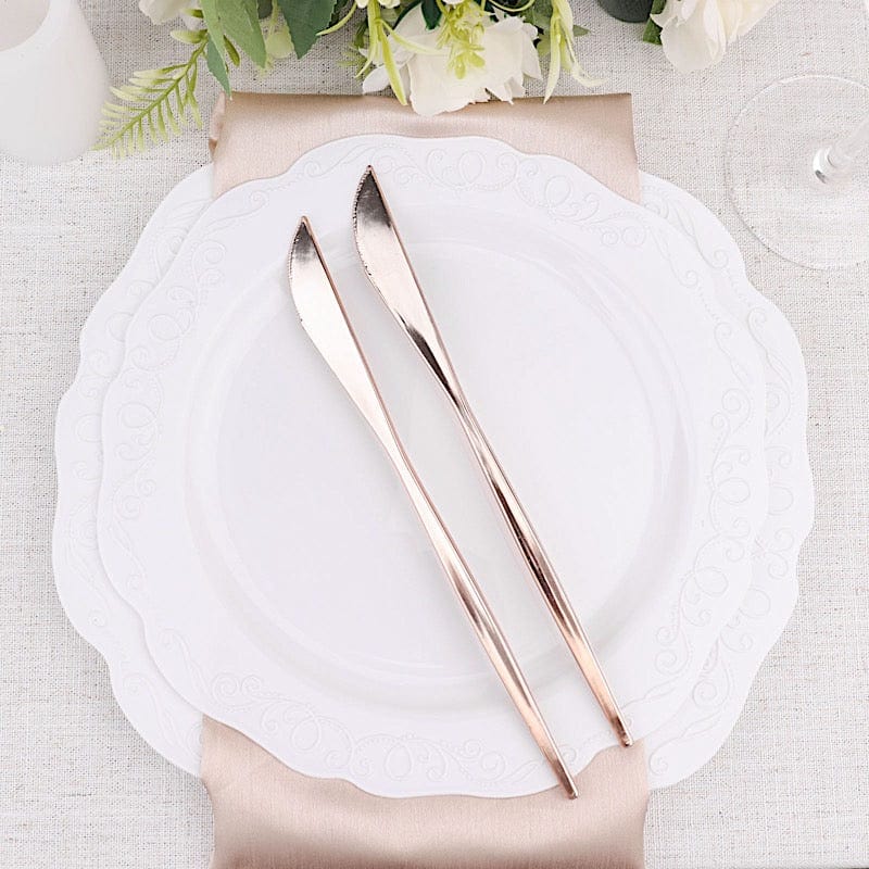 24 pcs 8 in Heavy Duty Plastic Knives Disposable Cutlery