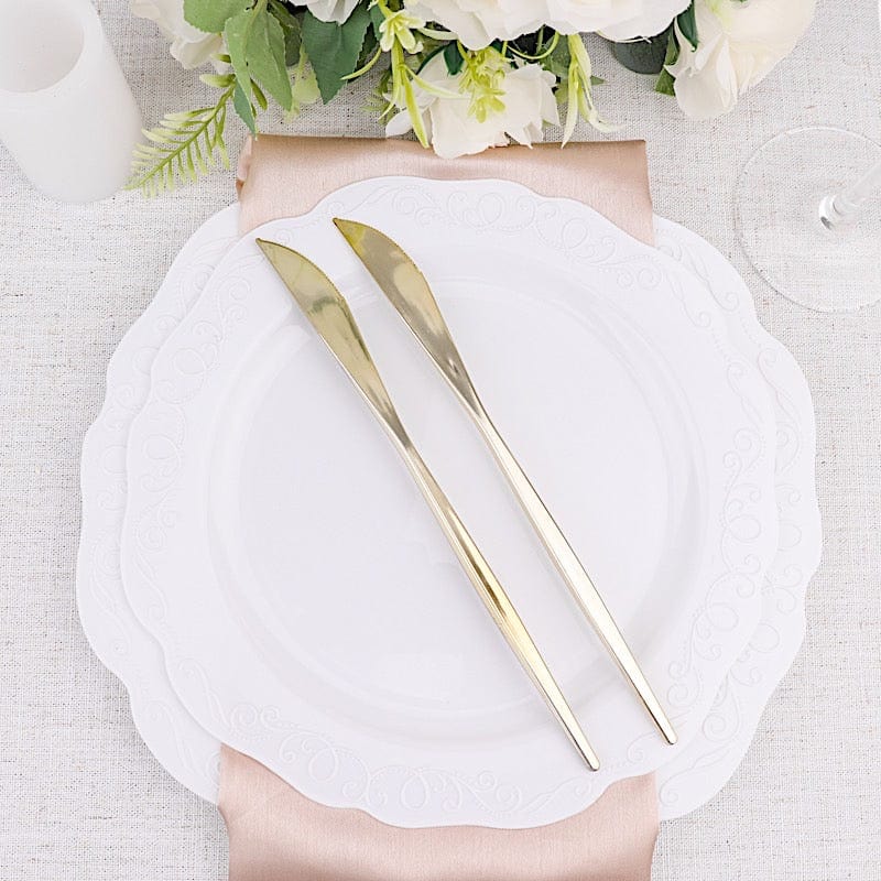 24 pcs 8 in Heavy Duty Plastic Knives Disposable Cutlery