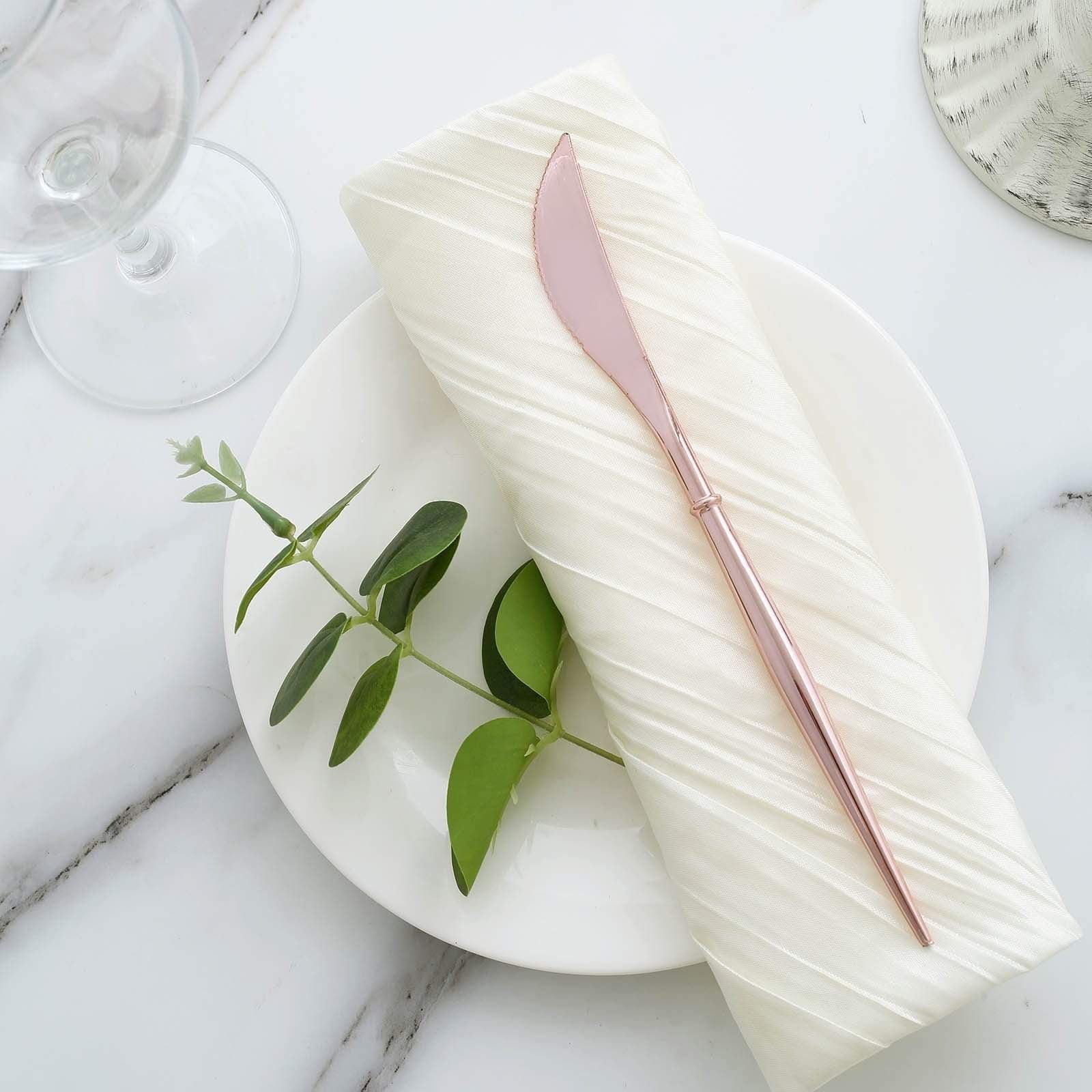 24 Metallic 8 in Plastic Knives Disposable Cutlery