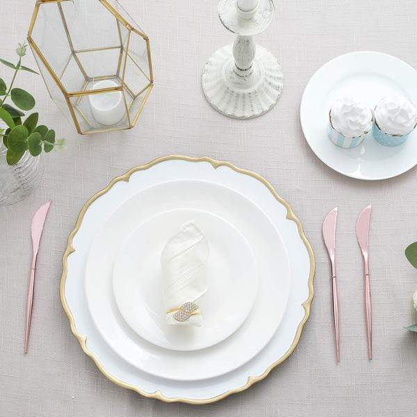 24 Metallic 8 in Plastic Knives Disposable Cutlery