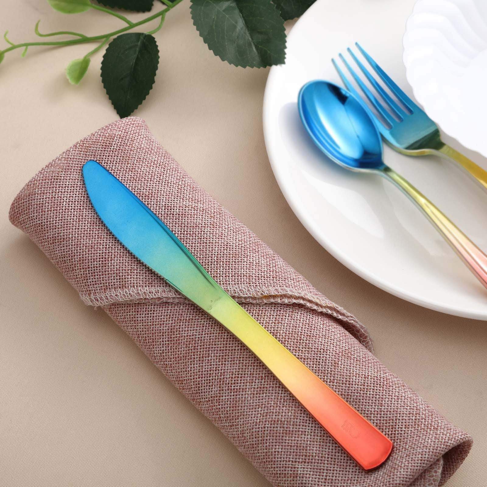 24 pcs 8 in long Ombre Disposable Plastic Party Knives