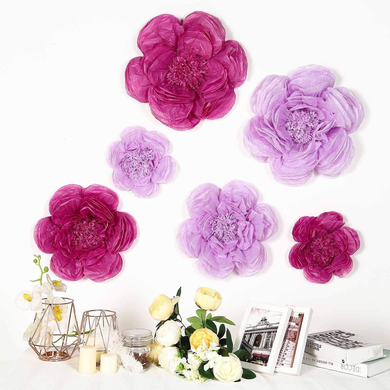 6 pcs 12 in 16 in 20 in Paper Peony Tissue Flowers