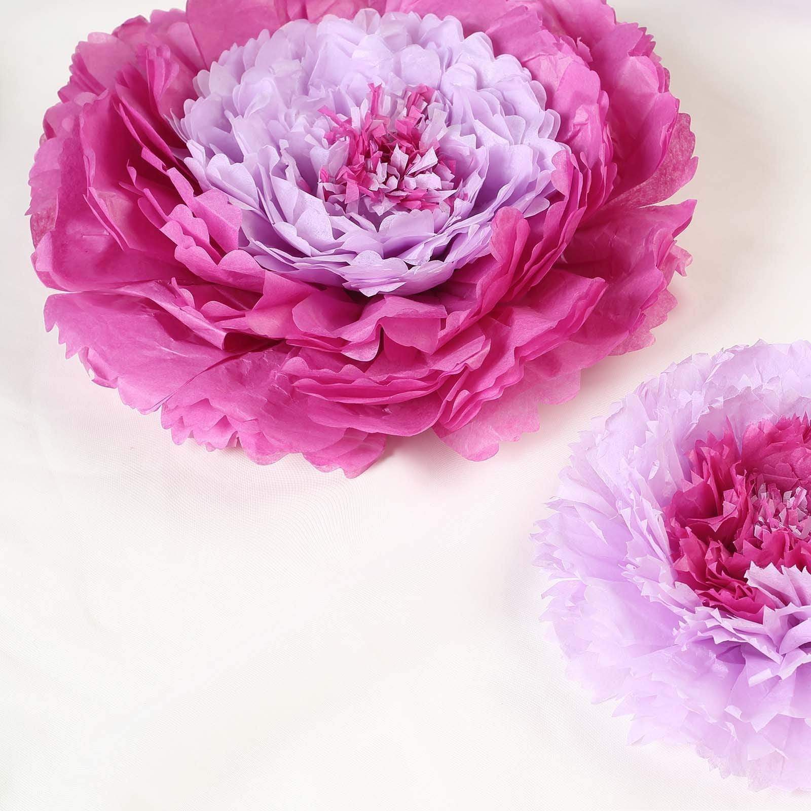 6 pcs 12 in 16 in 20 in wide Carnations Extra Large Paper Tissue Flowers