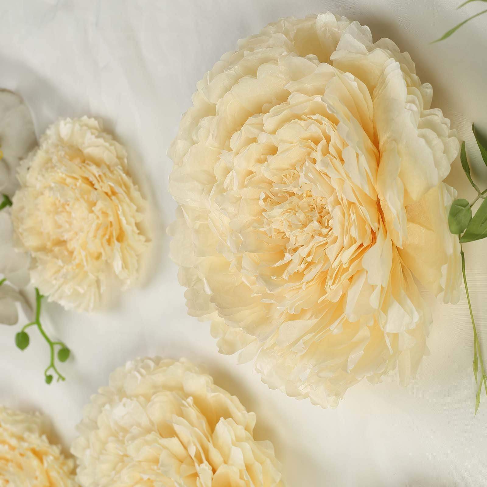 6 pcs 12 in 16 in 20 in wide Carnations Extra Large Paper Tissue Flowers