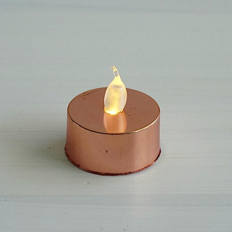 12 Metallic LED Battery Operated Tealight Candles Lights