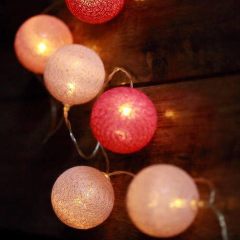 Marshmellow Fairy Lights Cotton Ball Fairy Lights, 20 or 35 LED Cotton Ball  Fairy Lights, LED Fairy Lights for Children's Rooms and Living Areas 