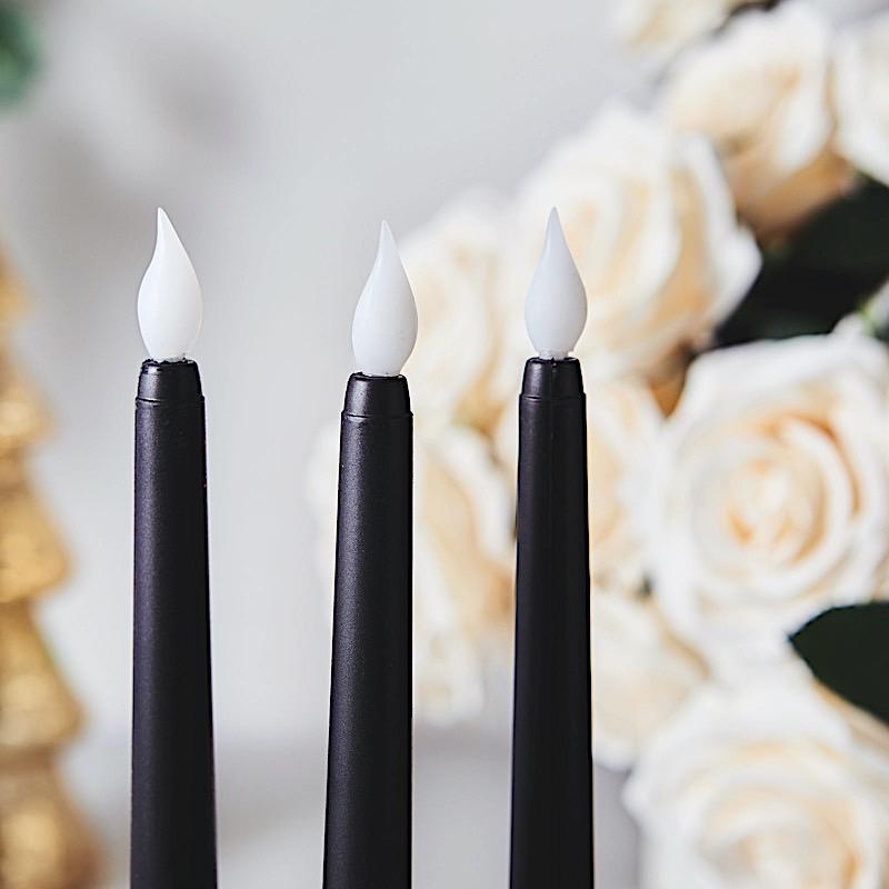 3 Flameless 11 in tall LED Taper Candles Lights