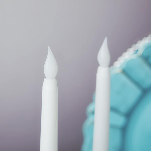 3 Flameless 11 in tall LED Taper Candles Lights