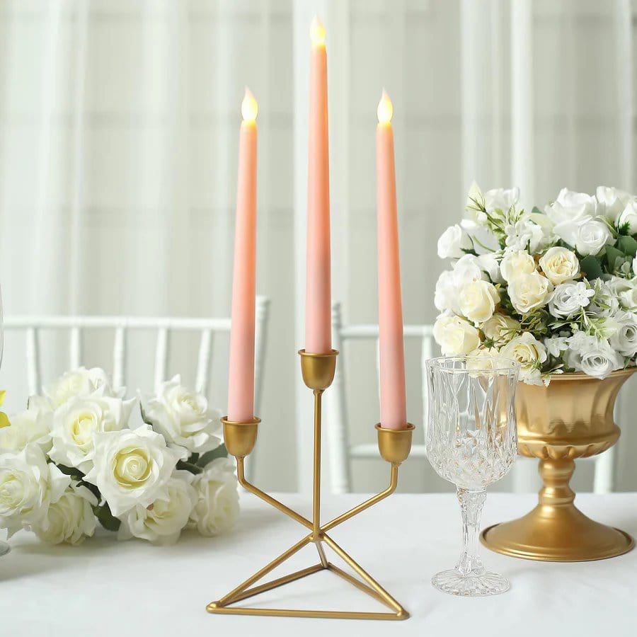 3 Flameless 11 in tall LED Taper Candles Lights