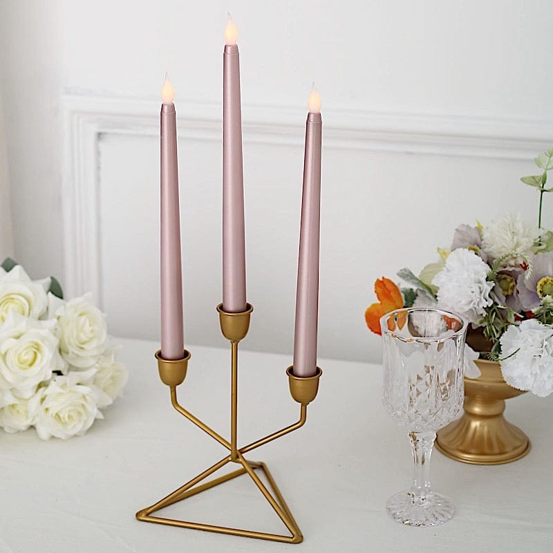 3 Flameless 11 in tall LED Taper Candles Lights