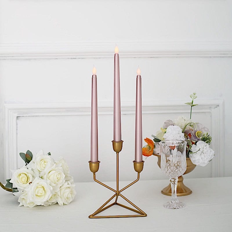 3 Flameless 11 in tall LED Taper Candles Lights