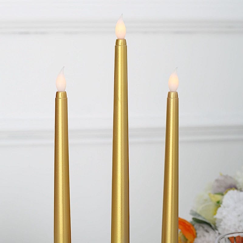 3 Flameless 11 in tall LED Taper Candles Lights