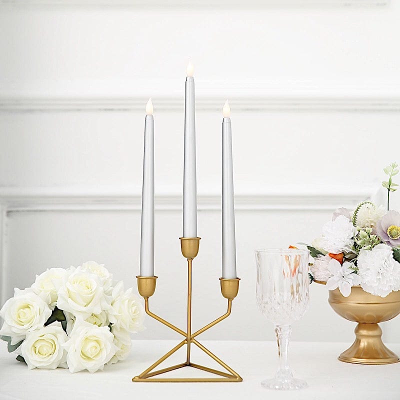 3 Flameless 11 in tall LED Taper Candles Lights