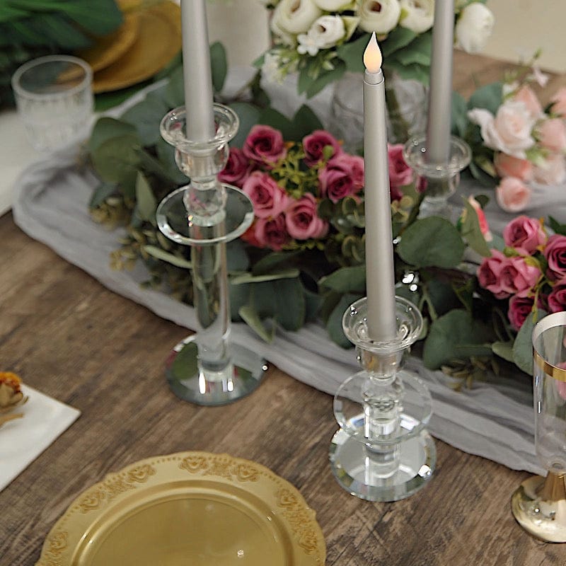 3 Flameless 11 in tall LED Taper Candles Lights