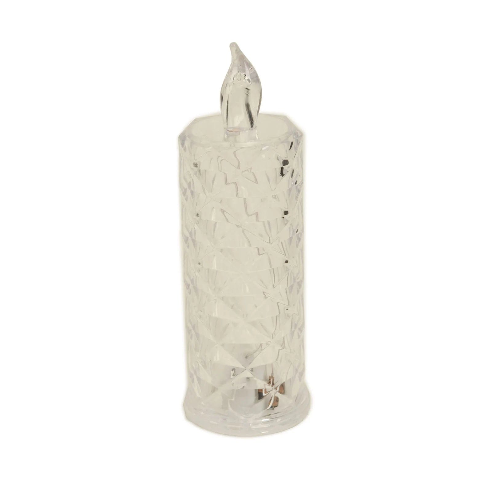 3 Warm White 6 in Battery Operated Rose Halo Light Pillar LED Candles