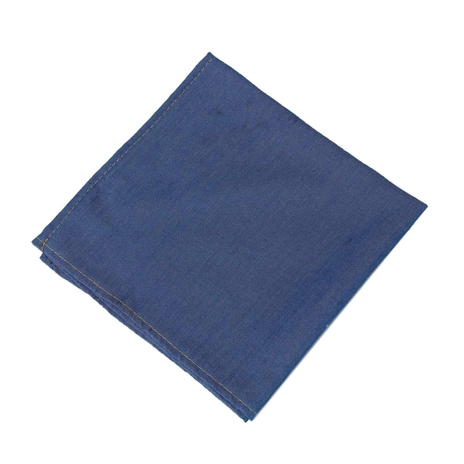 17x17 in wide Dark Blue Faux Denim Polyester Napkins