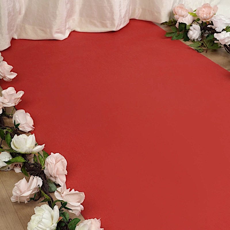 100 feet Red Rayon Wedding Aisle Runner