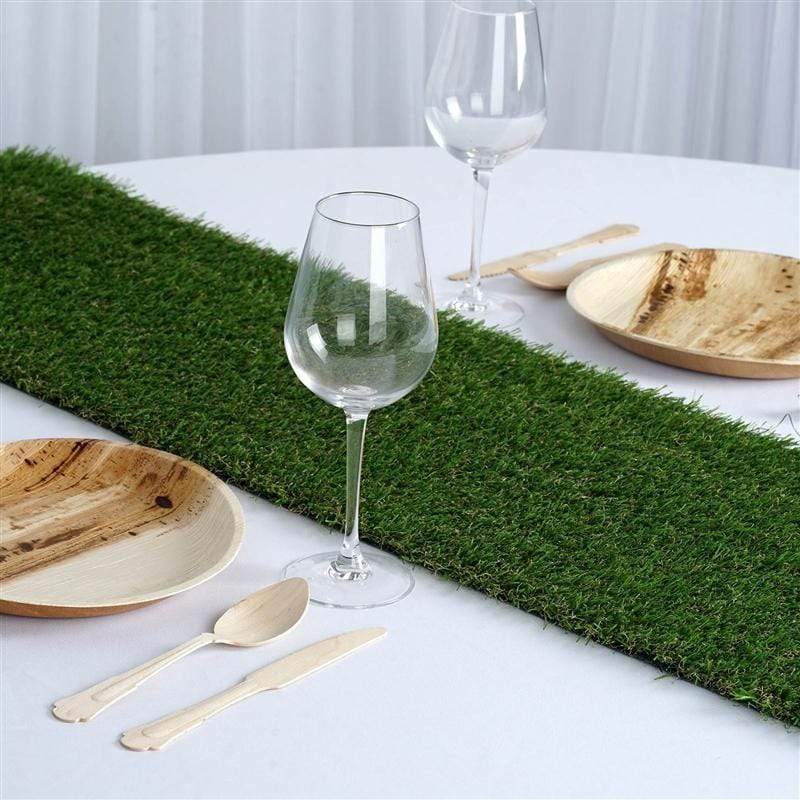 12" x 108" Green Artificial Grass Table Runner