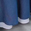 120 inch Dark Blue Faux Denim Polyester Round Tablecloth