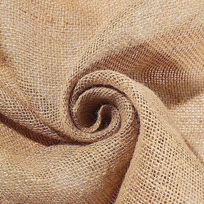 30 feet Natural Brown Burlap Aisle Runner with Lace